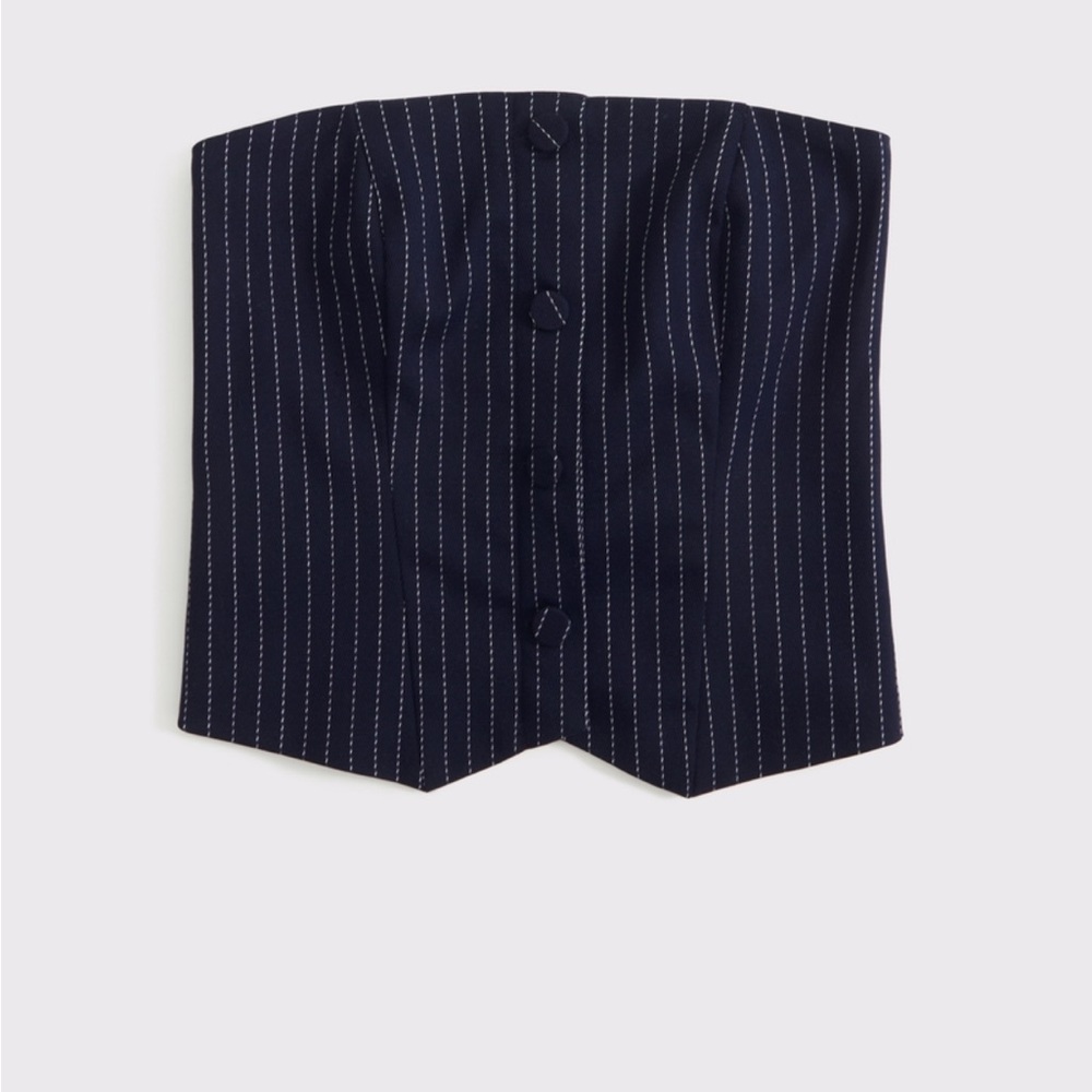 Strapless cropped tailored vest - NWOT